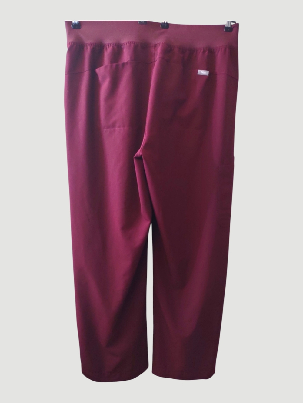 Figs Burgundy High Waisted Isabel Wide Leg Scrub - Picture 3 of 5